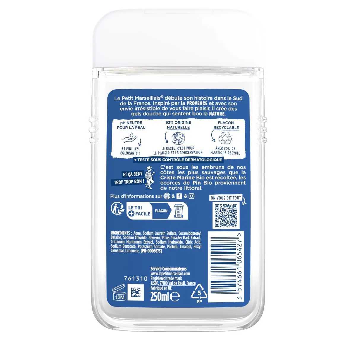 Gel Douche Extra Doux Pin BIO & Criste Marine BIO - Image 2 - Le Petit Marseillais - fr-FR