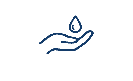 Icône indiquant un pH neutre pour la peau.