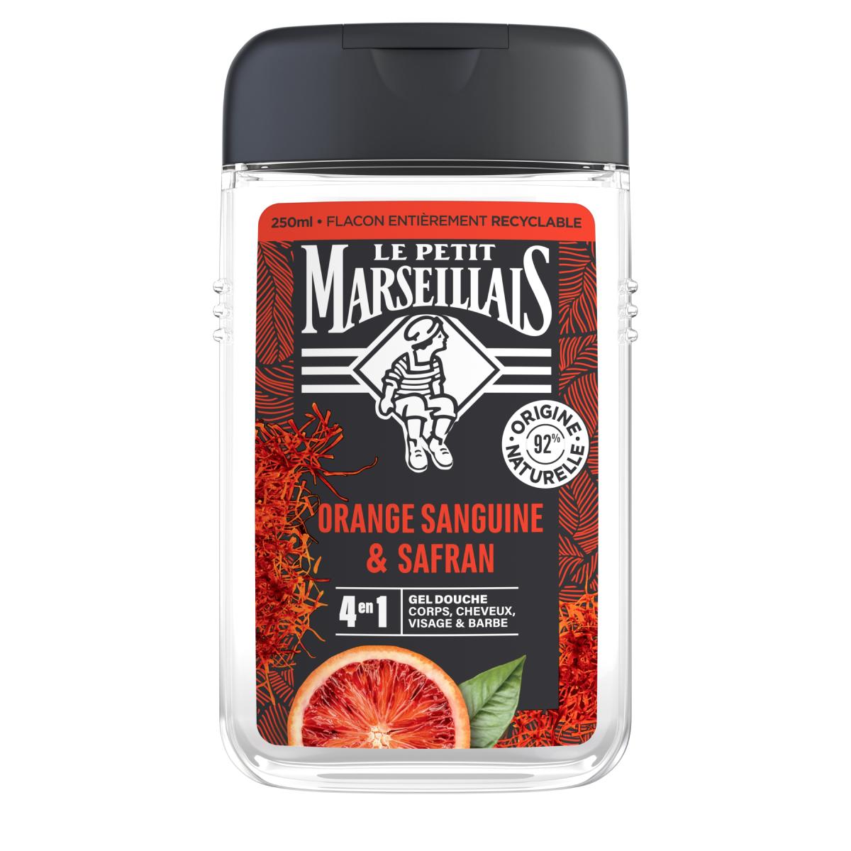 Gel Douche Homme Orange Sanguine & Safran - Image 1 - Le Petit Marseillais - fr-FR