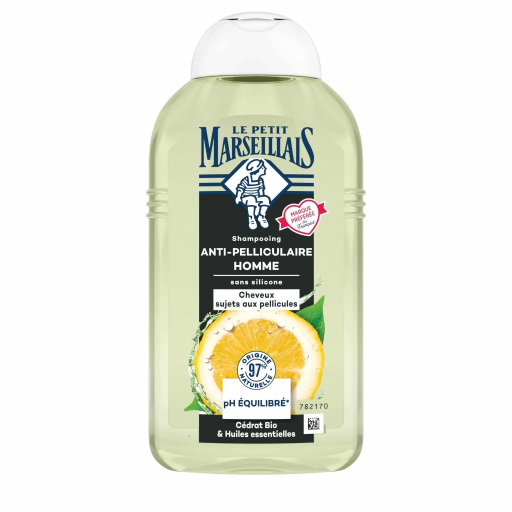 Shampooing Anti-Pelliculaire Homme au Cédrat BIO et aux huiles essentielles - Image 1 - Le Petit Marseillais - fr-FR