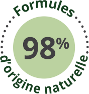 Des formules composées à 98% d’ingrédients d’origine naturelle