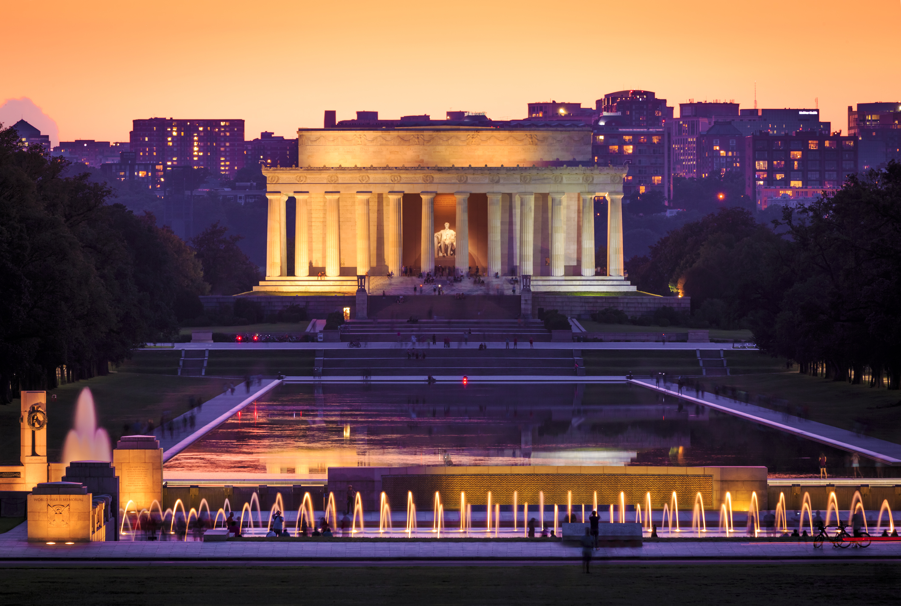 Lincoln Memorial Overlooking the Reflecting Pool