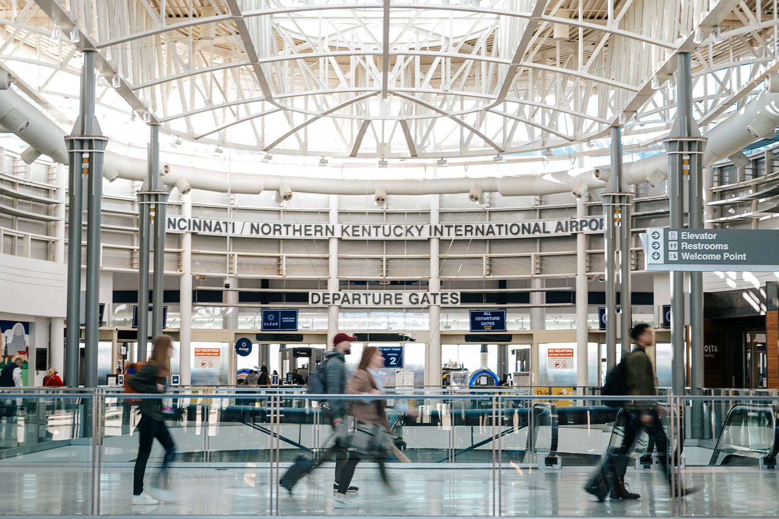 CVG Airport Interior with Travelers