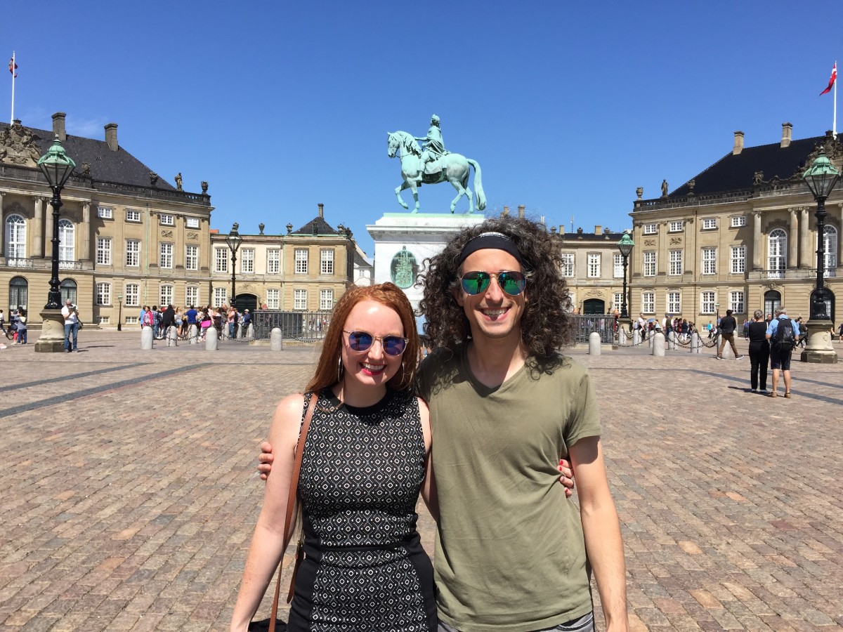 A photo of Jay Kruz and his wife in Europe.