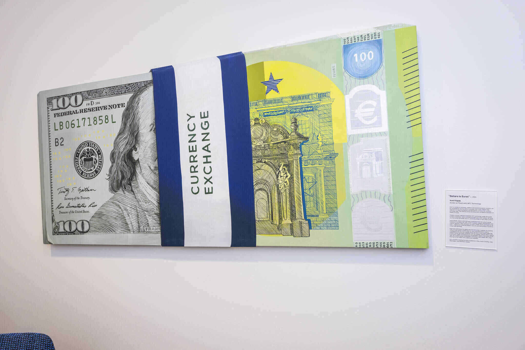 Dollars to Euros artwork in Fifth Third