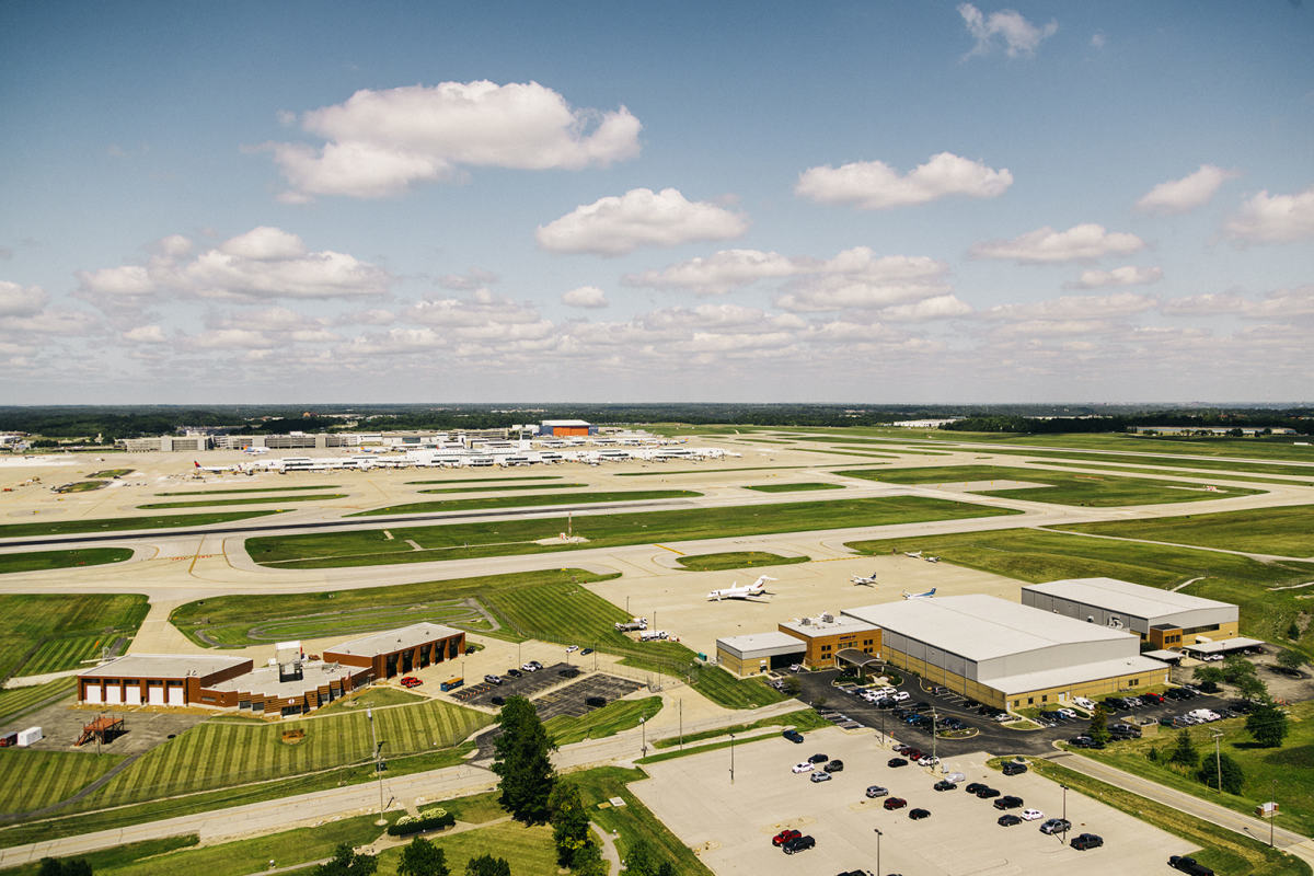 A photo of CVG's campus taken from the FAA Tower.