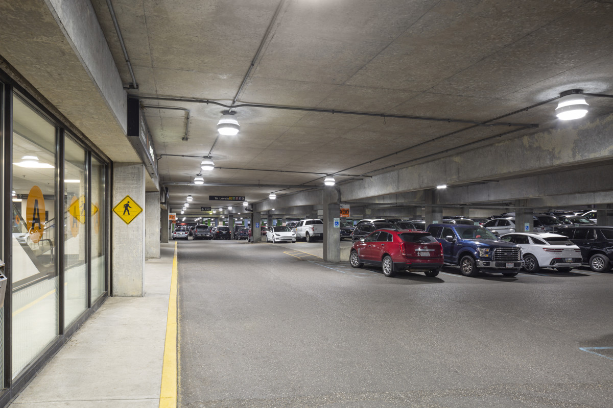 A photo of CVG's Parking Garage.