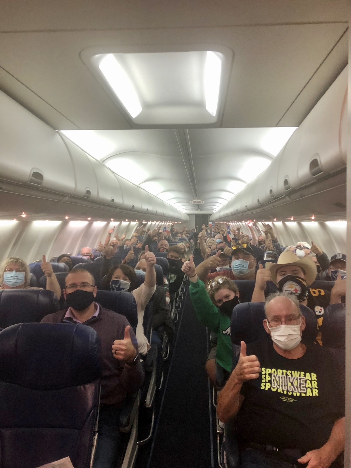 Plane full of passengers