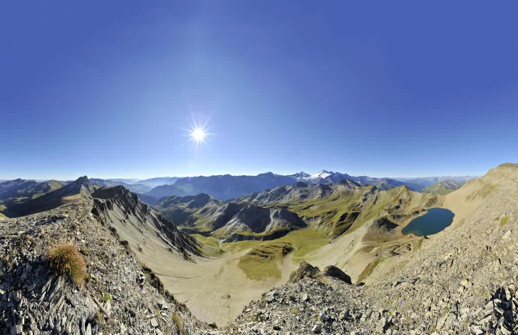 Mountain panorama of the Tuxer Alpes