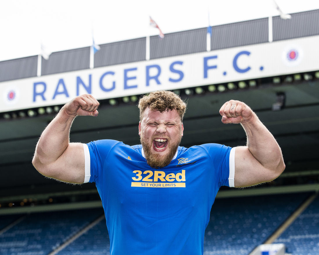 Gallery: World's Strongest Man Tom Stoltman Visits Ibrox | Rangers Football  Club