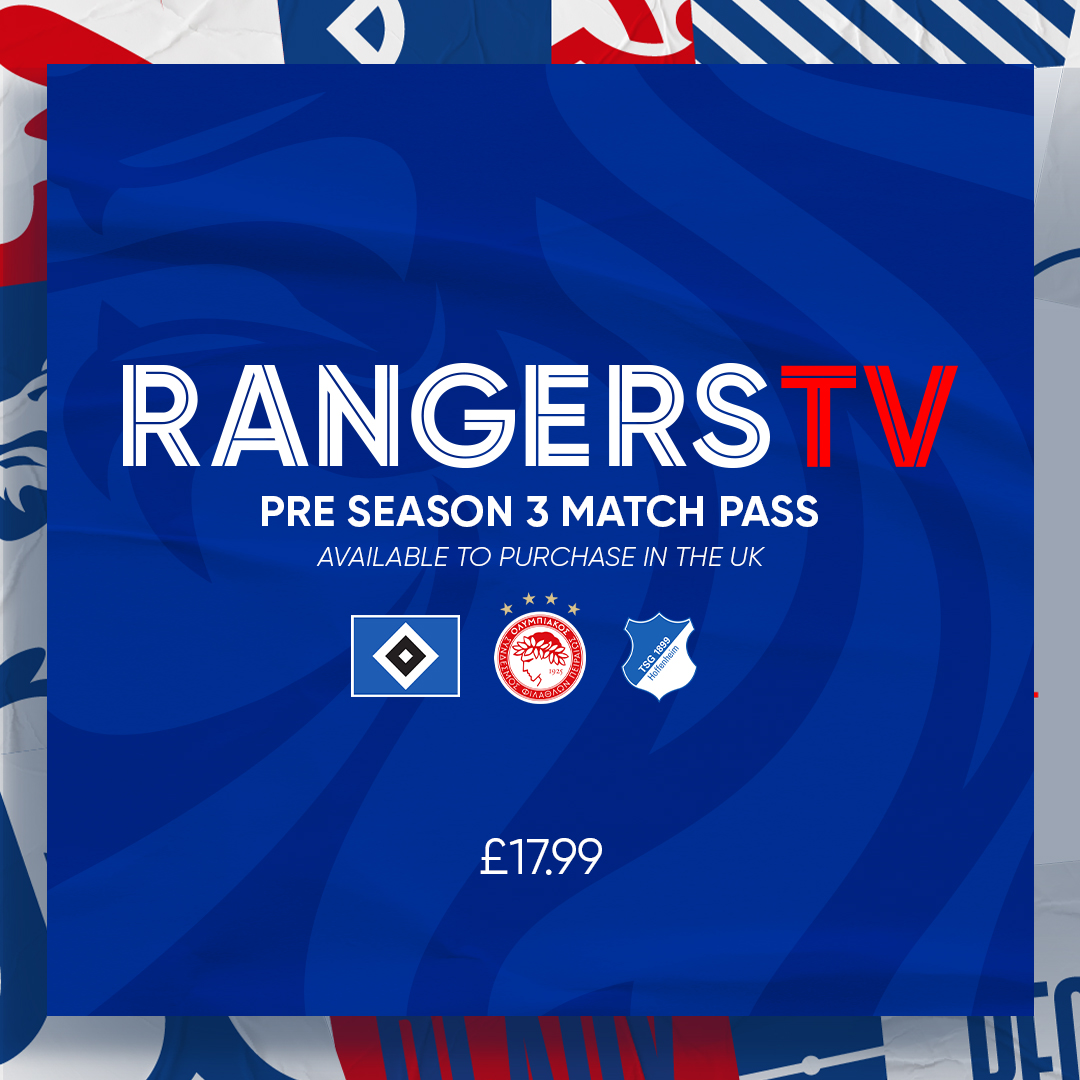Watch Rangers Hamburger SV LIVE On RangersTV Rangers Football Club