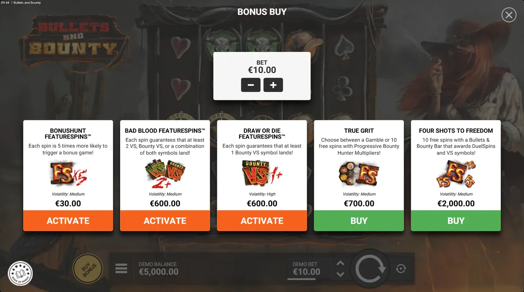 bullets and bounty buy bonus
