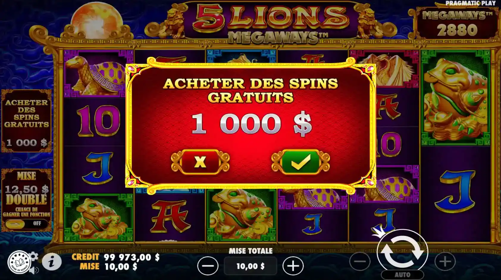 5 lions megaways achat bonus