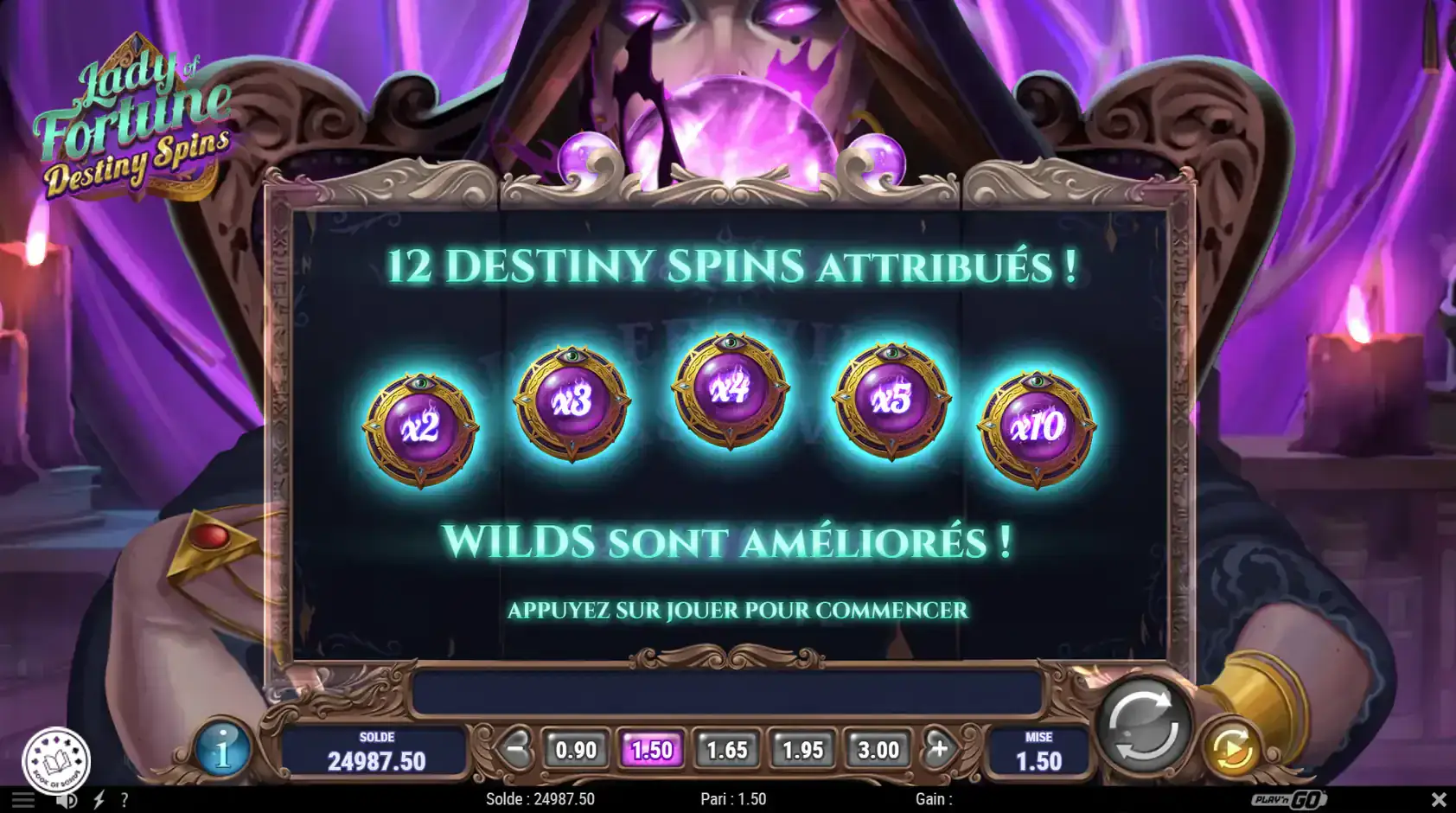 lady of fortune destiny spins free spins
