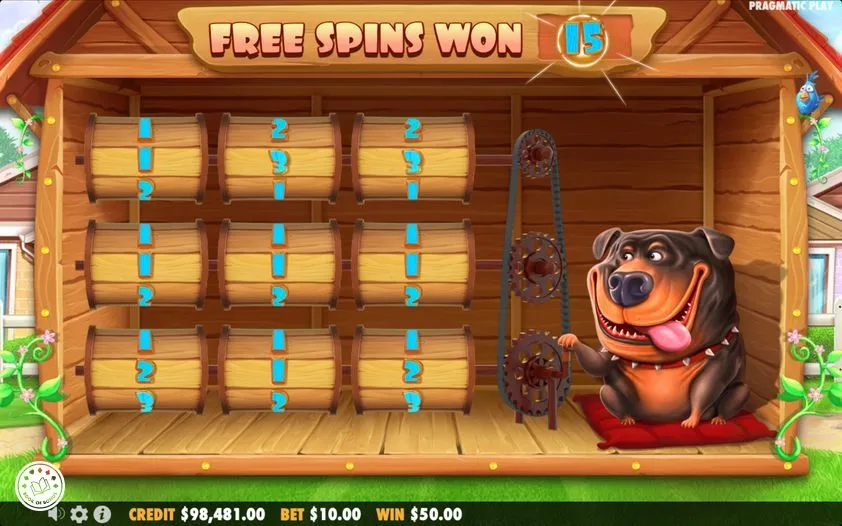 the dog house free spin