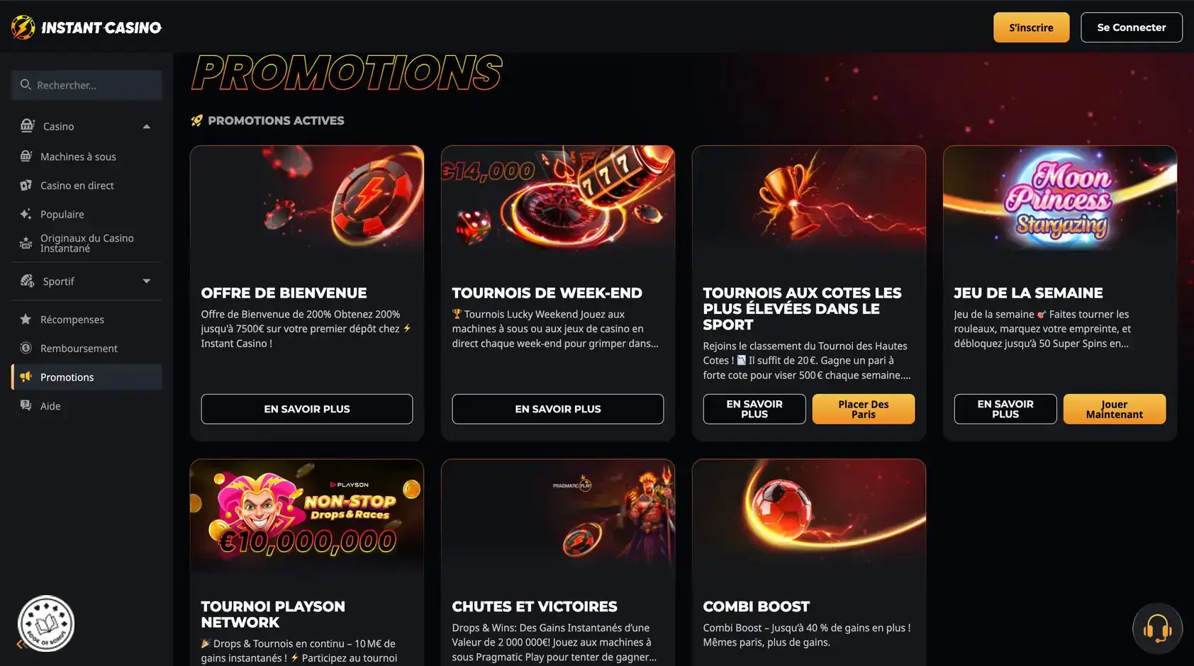 promotion instant casino