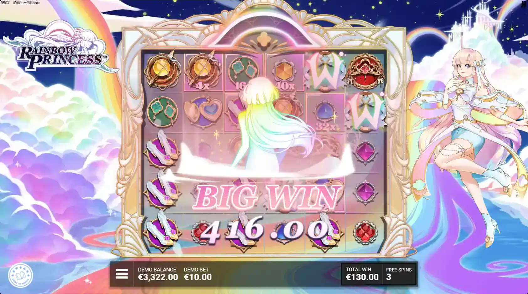 rainbow princess big win