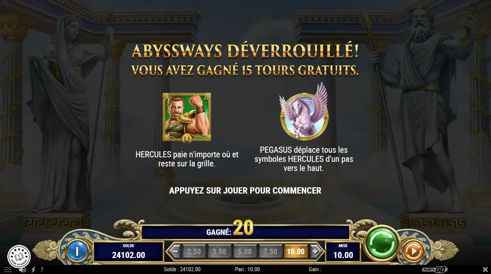 13th trial hercules abyssways free spins
