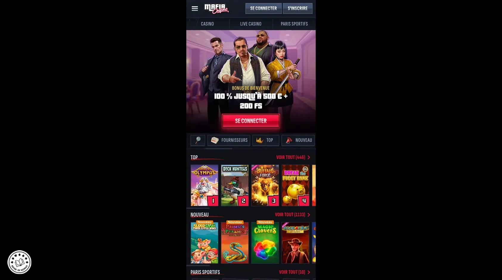 mafia casino version mobile