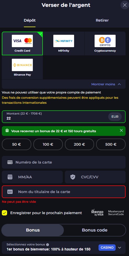 comment déposer sur BDM Bet