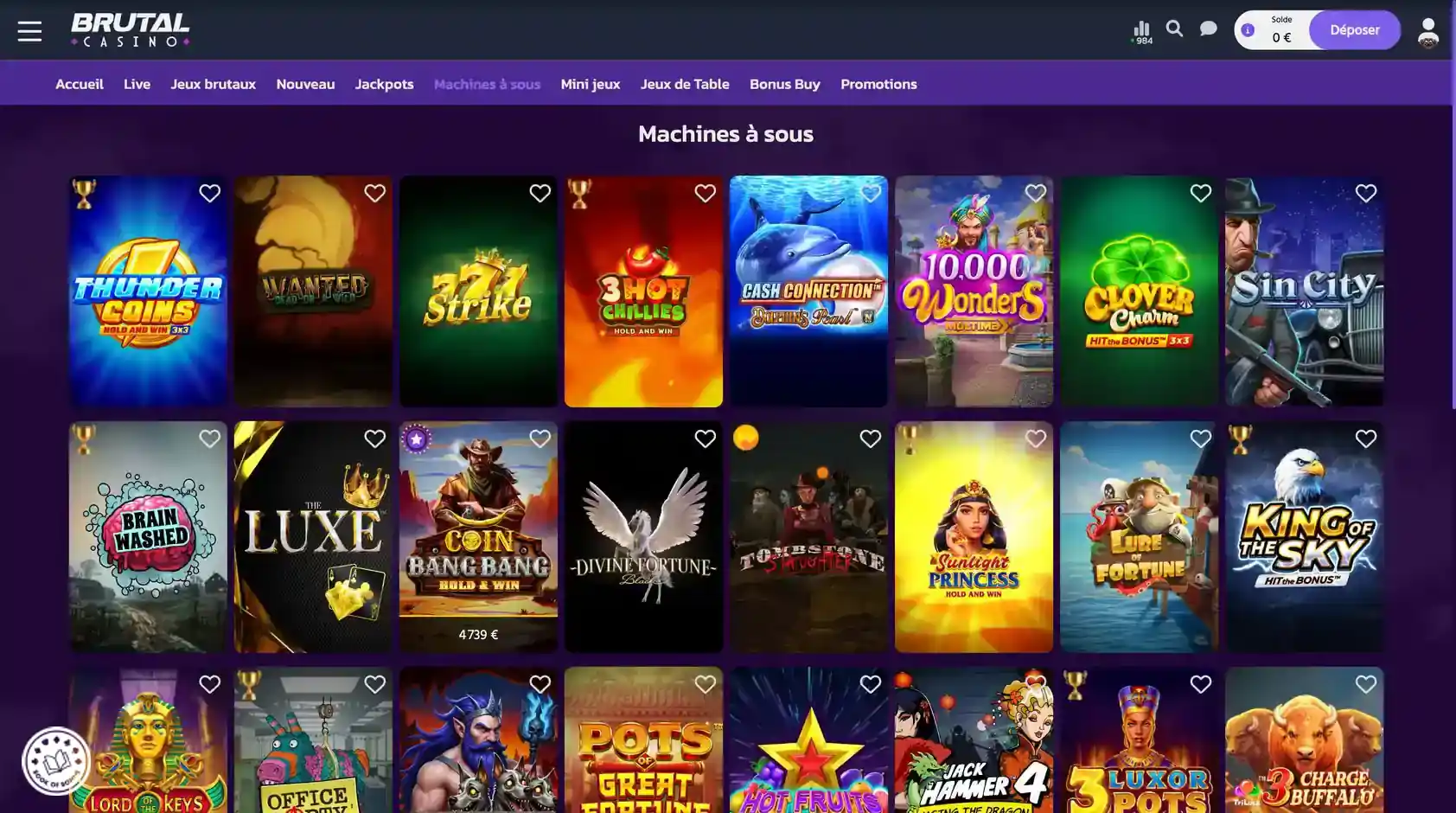 brutal casino machine a sous