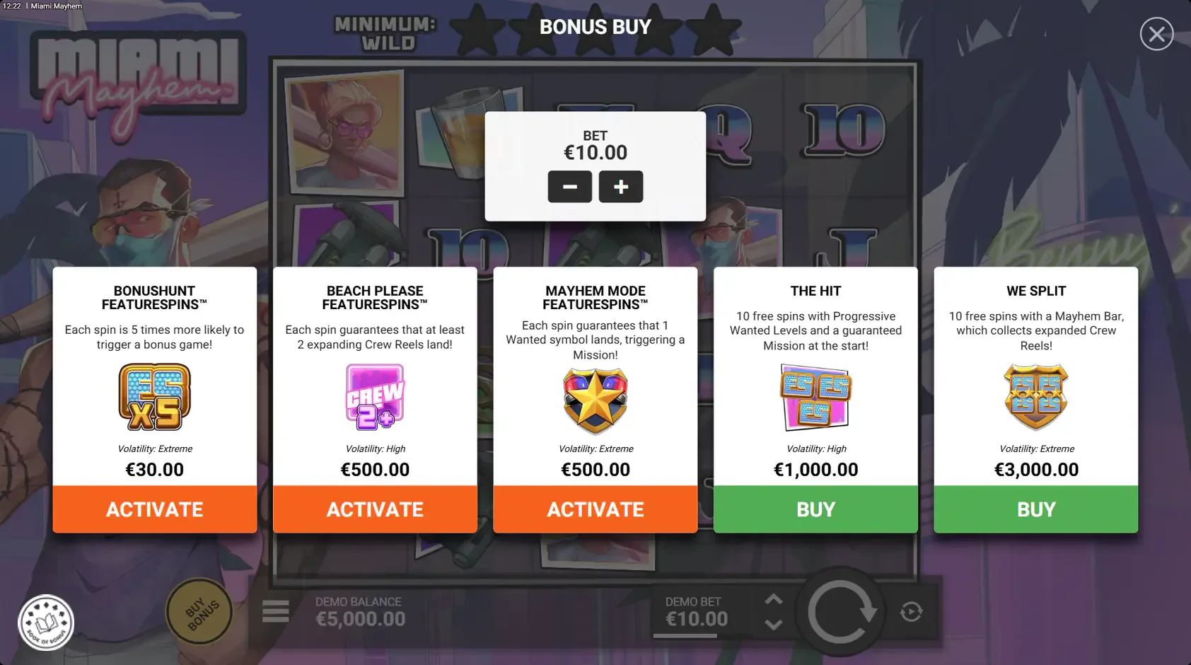 miami mayhem buy bonus