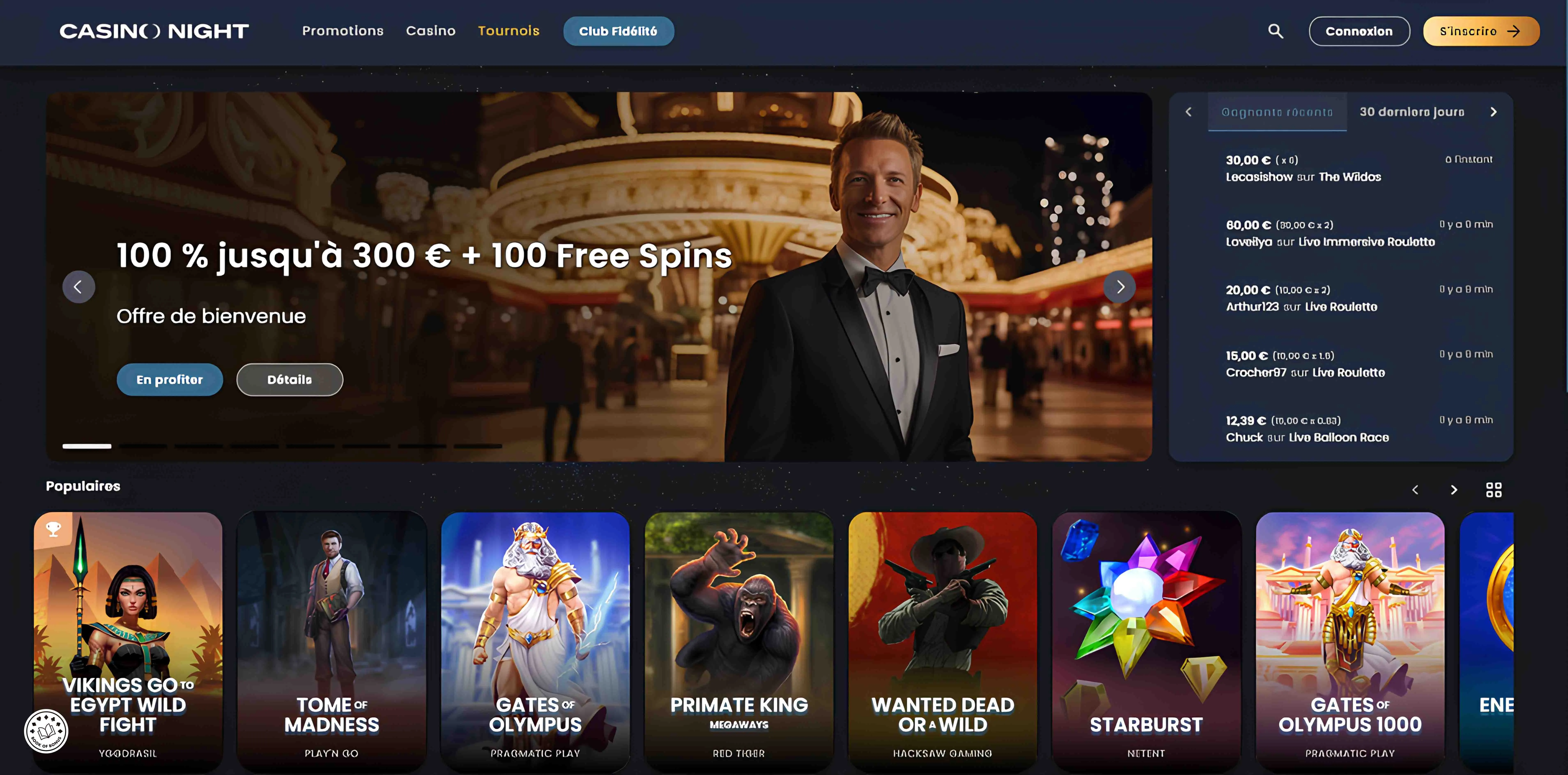 casino night homepage