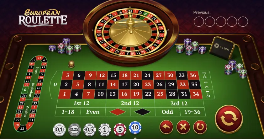 table de la roulette gratuit