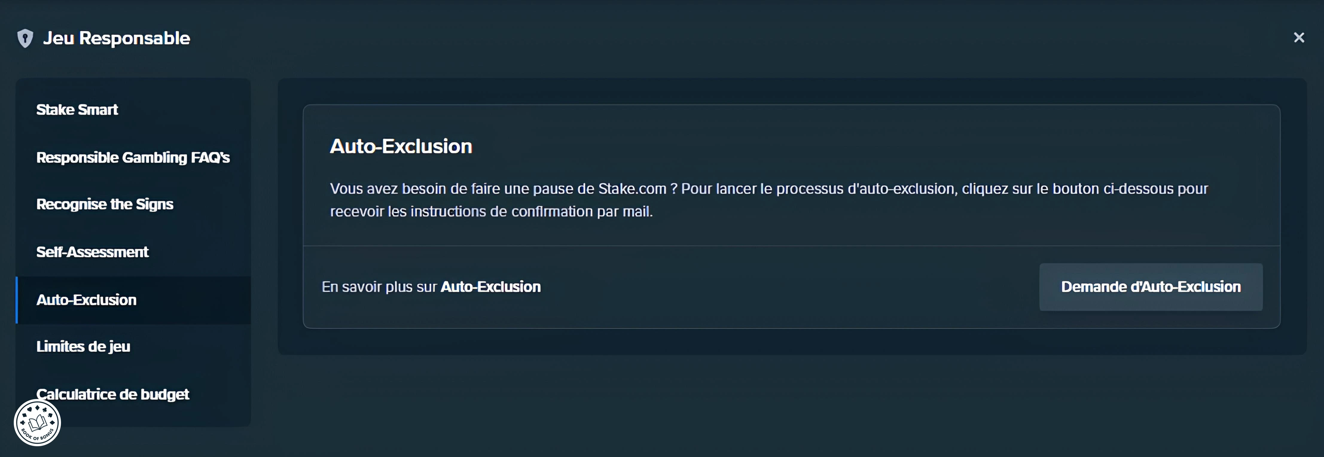 casino stake self exclusion