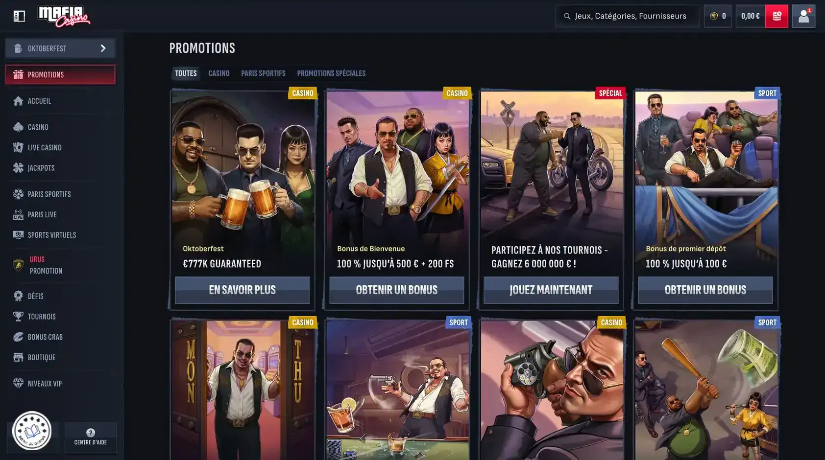 mafia casino promotion