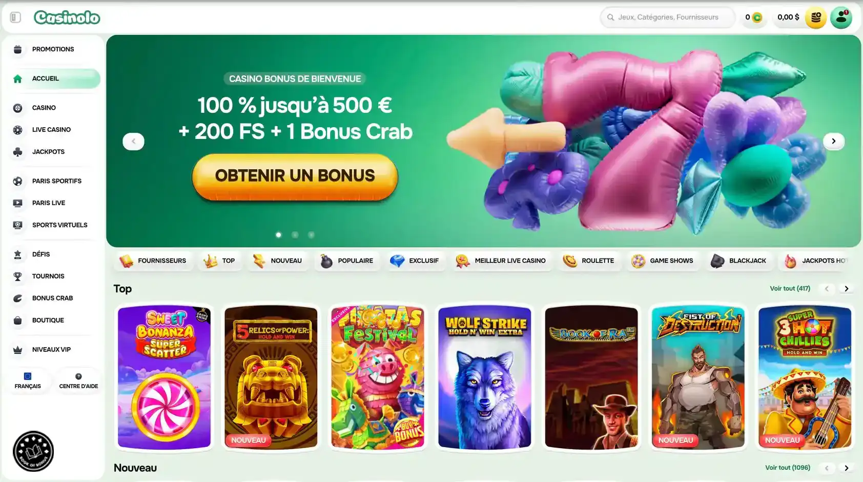 casinolo accueil