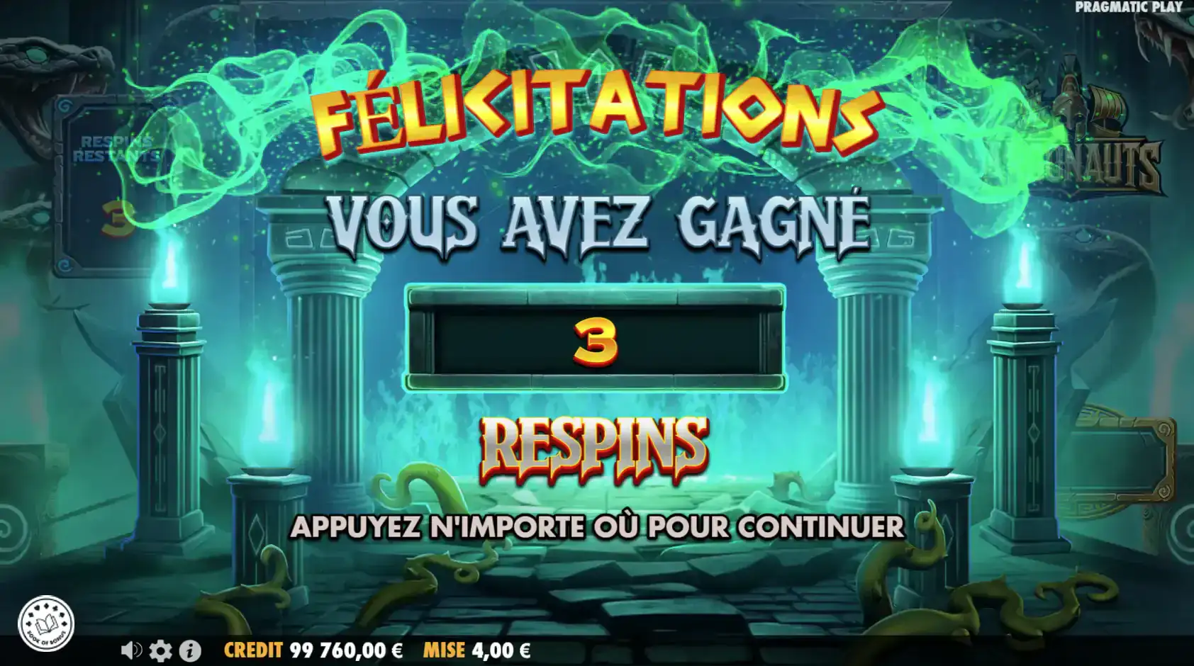 argonauts free spins