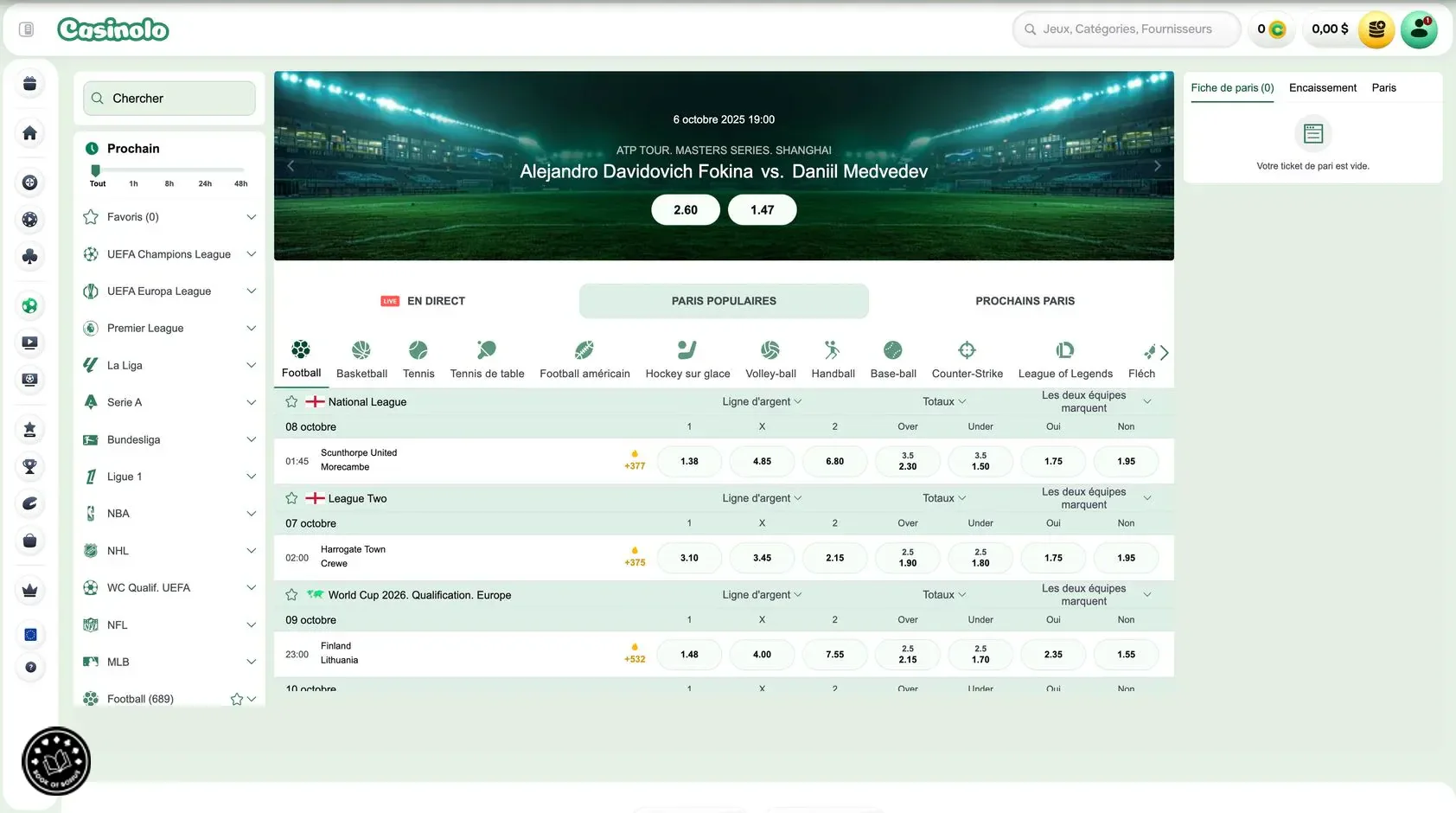 casinolo paris sportif