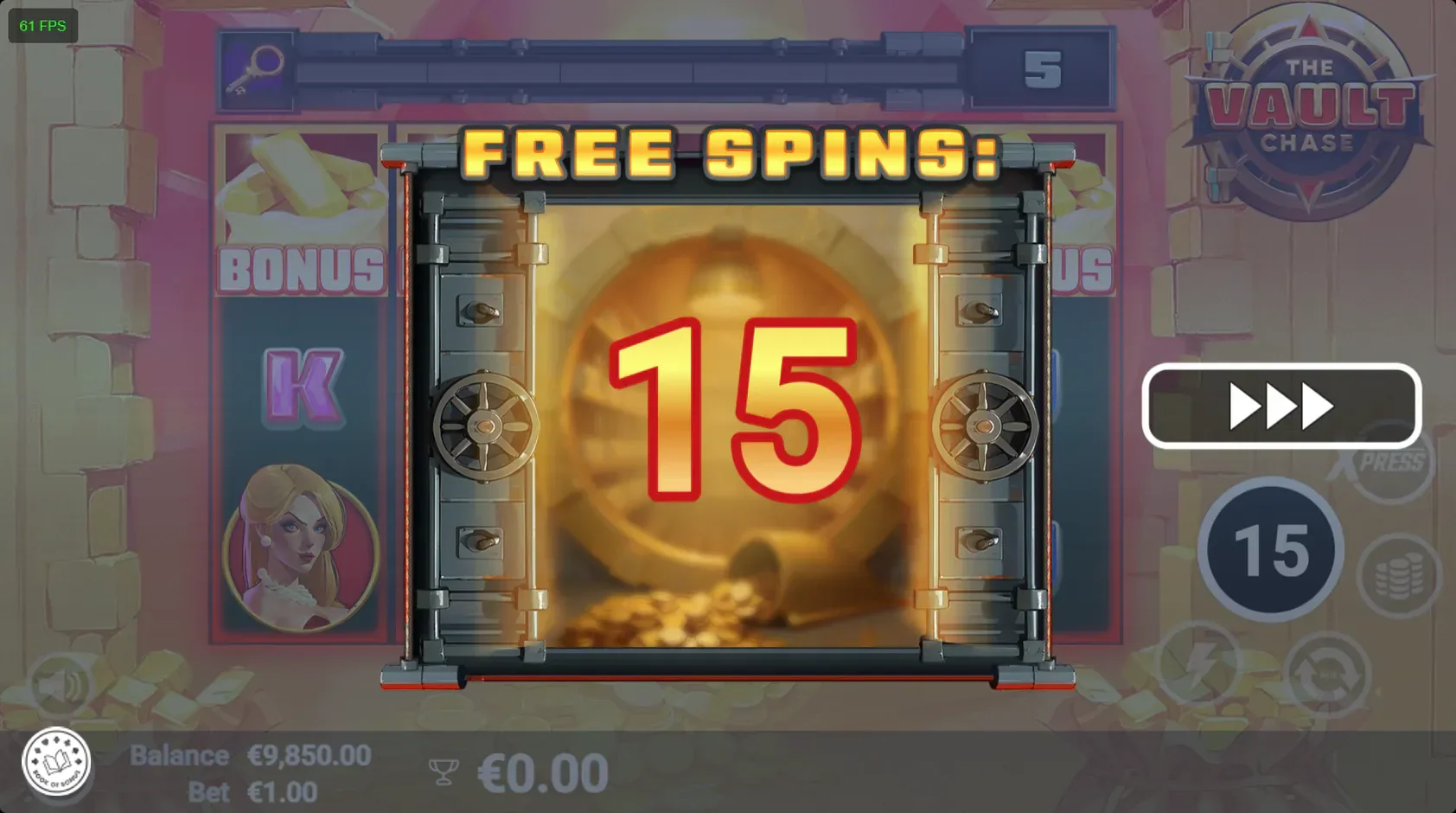 the vault chase free spins