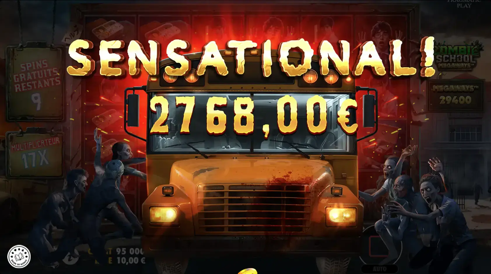 zombie school megaways big win