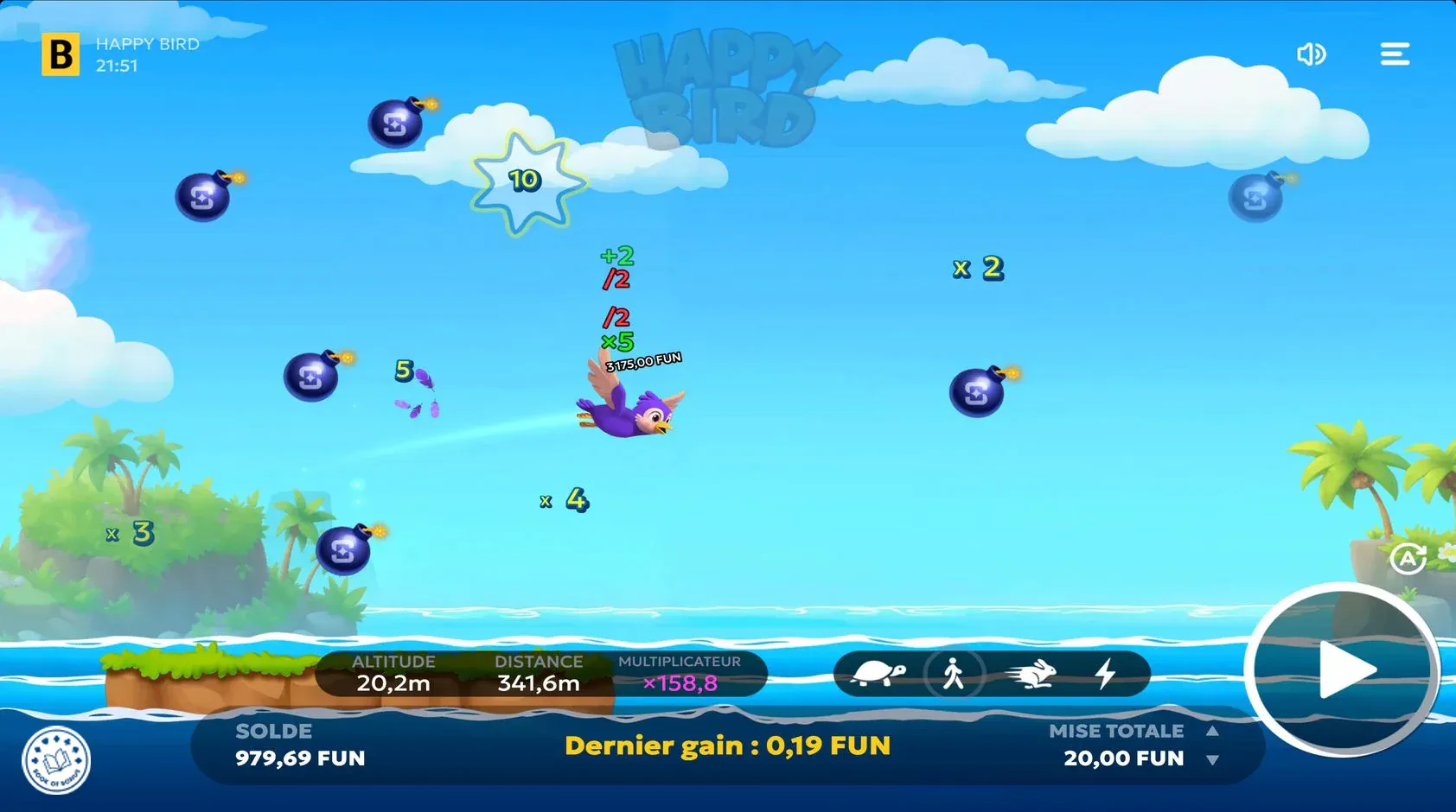 happy bird casino jeu