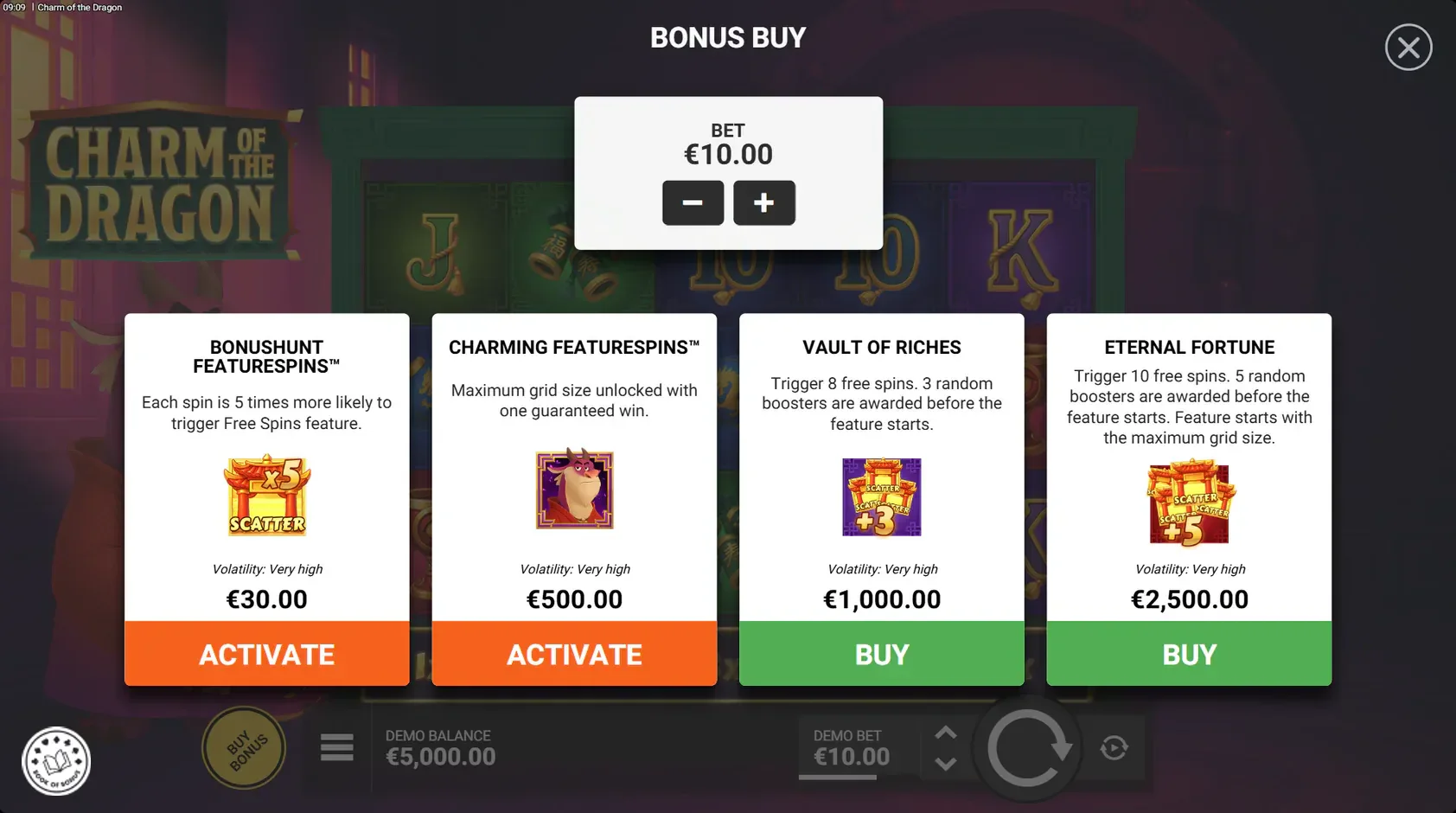 charm of the dragon buy bonus