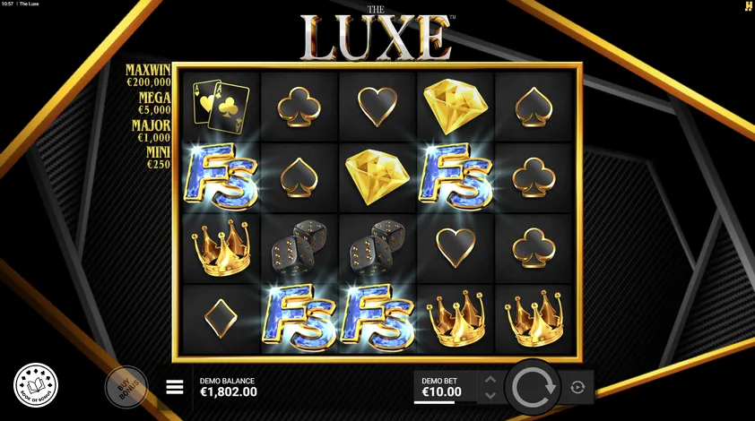 the luxe free spins