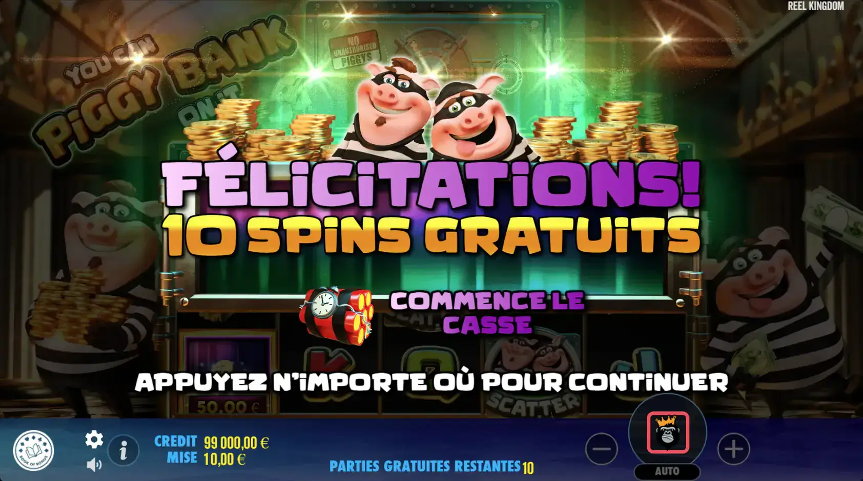 you can piggy bank on it free spins