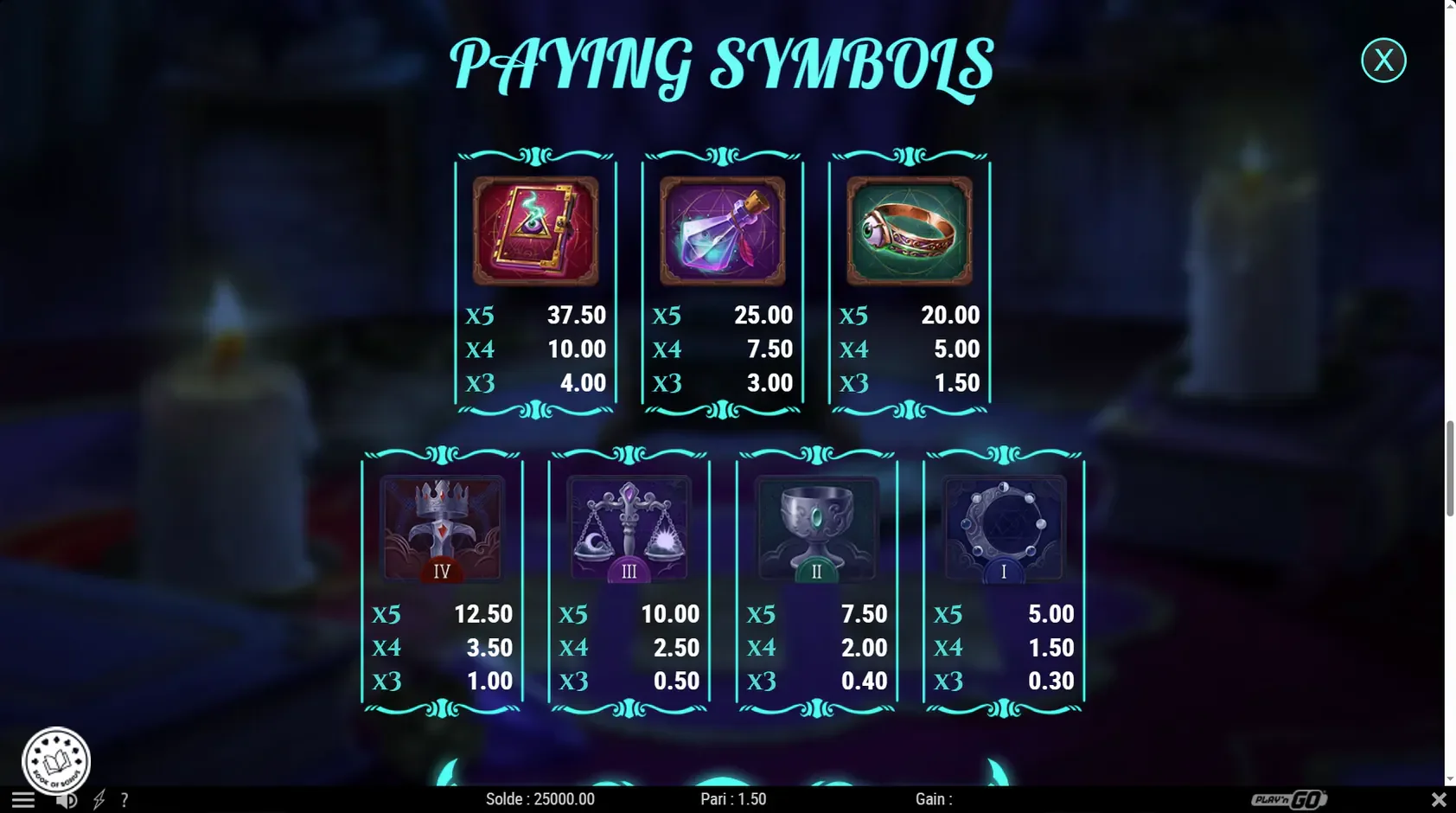 lady of fortune destiny spins symboles