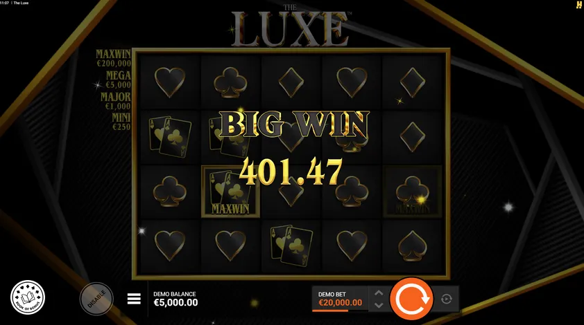 the luxe big win