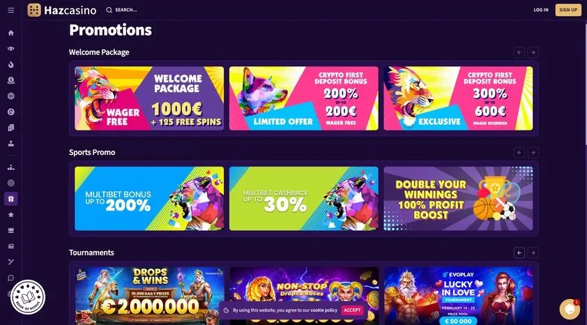 haz casino promotion