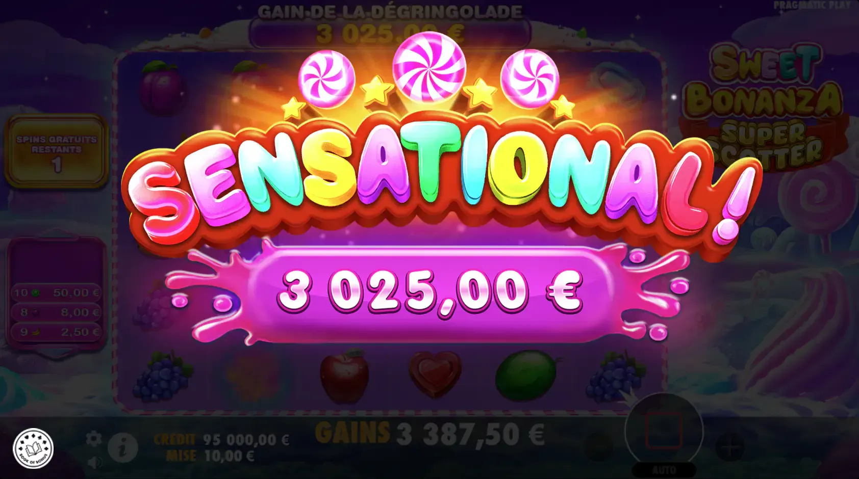 sweet bonanza supper scatter big win