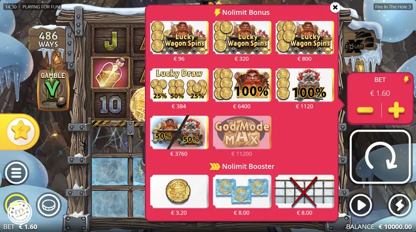 fire in the hole 3 buy bonus