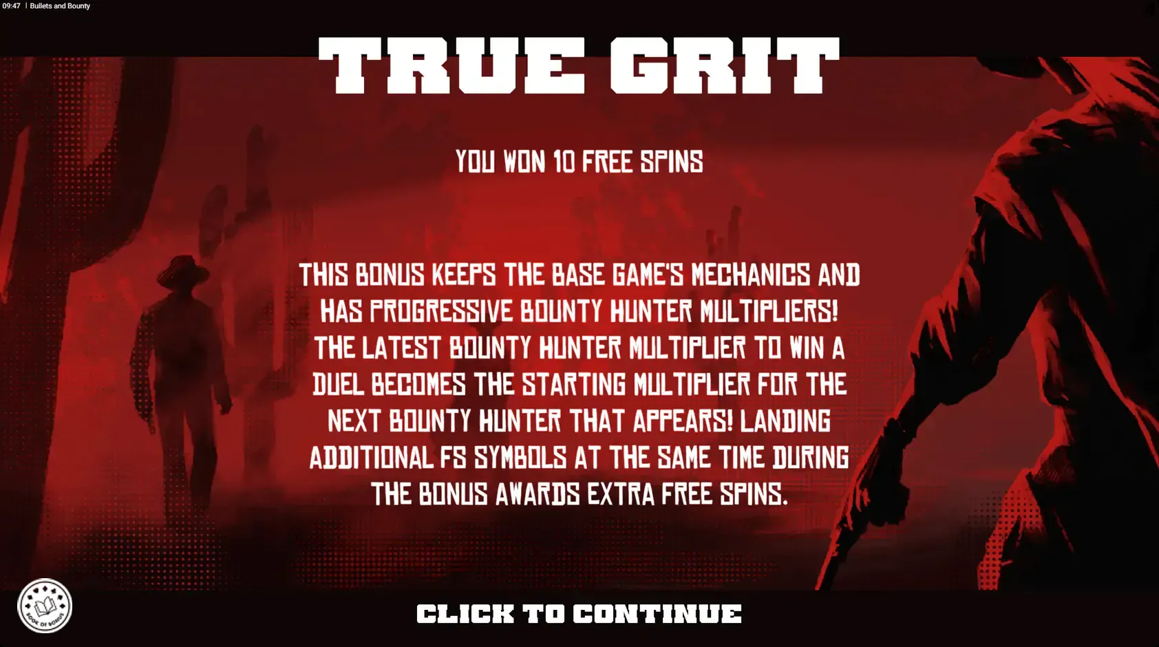 bullets and bounty free spins