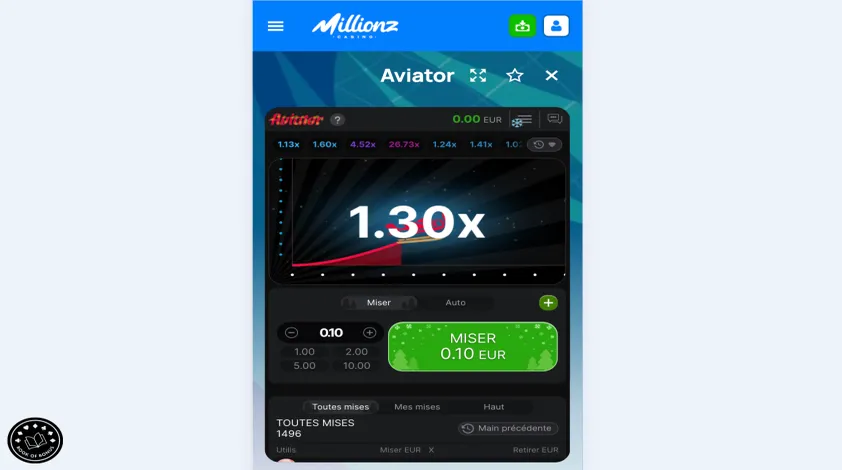 jouer a aviator casino sur mobile sur millionz casino