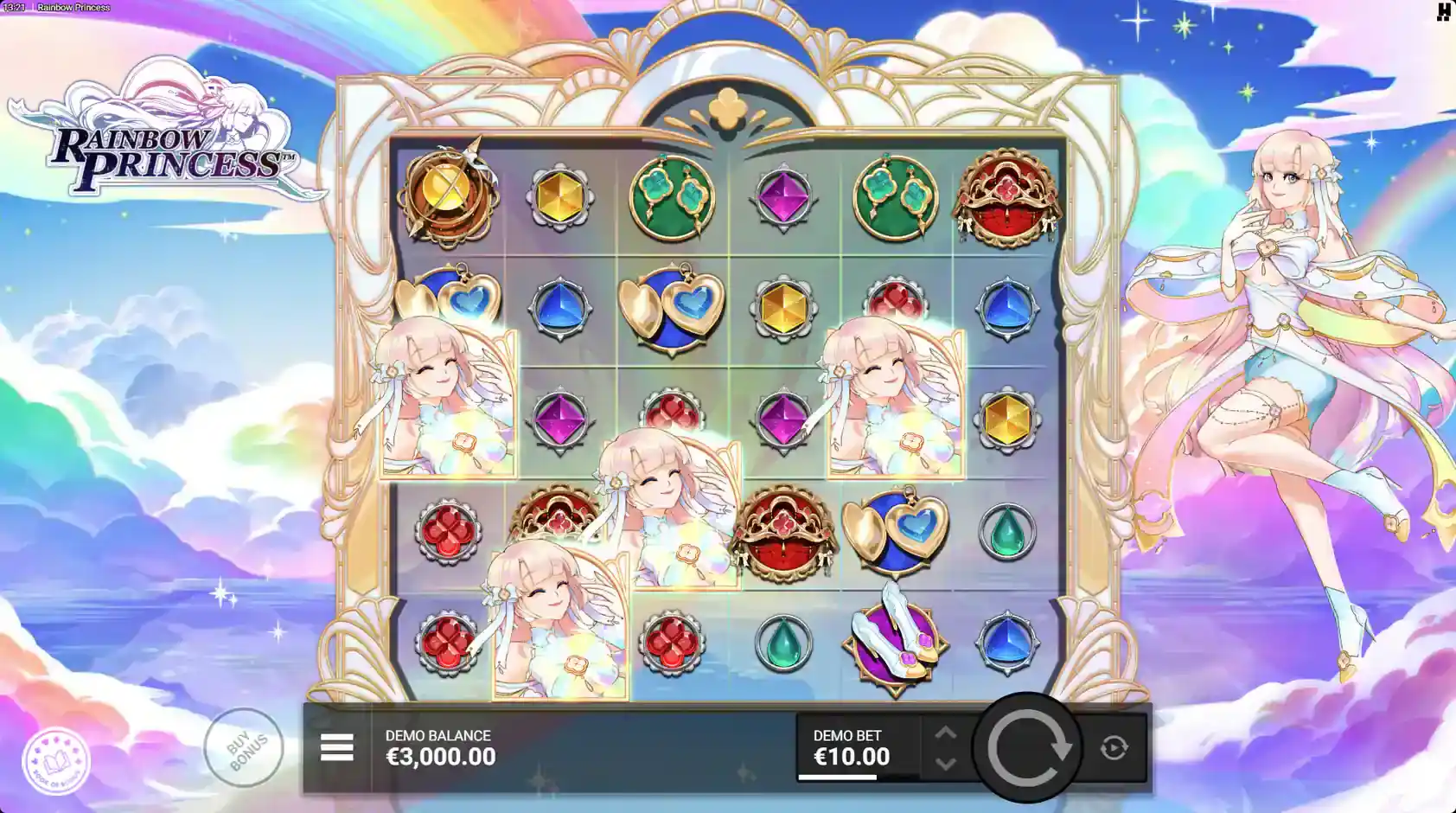 rainbow princess free spins