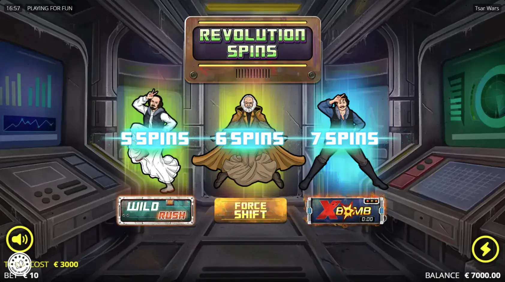 tsar wars free spins