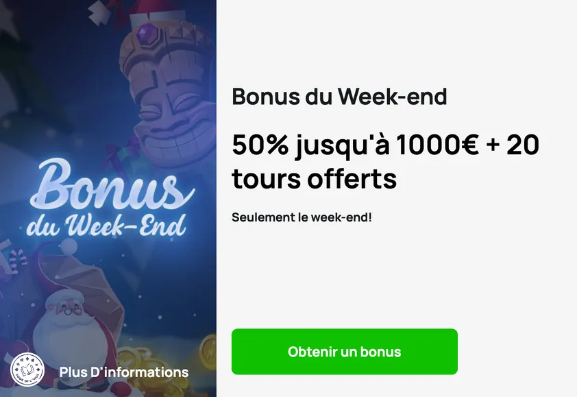 bonus week end du casino millionz