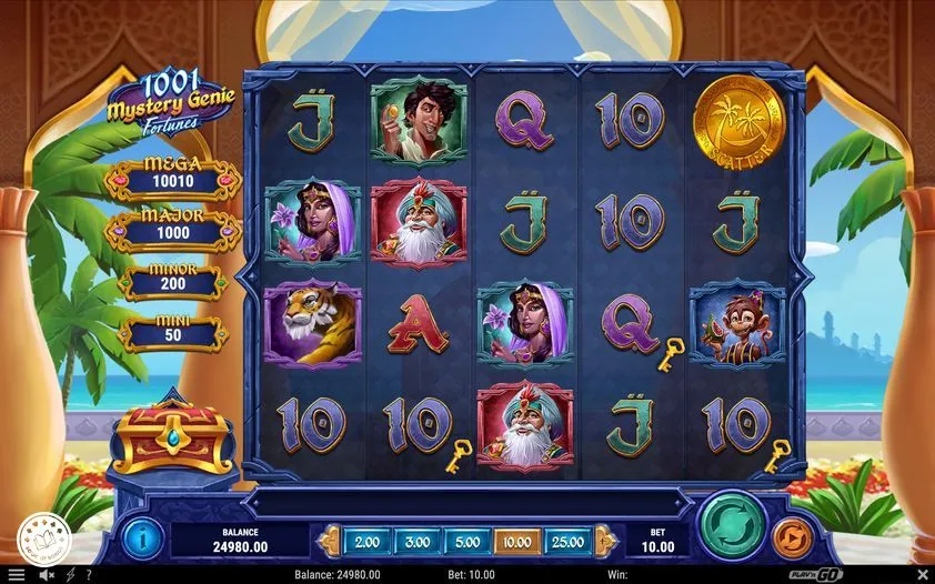 1001 mystery genie fortunes machine a sous gratuite